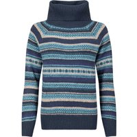 Weird Fish Annecy Fair Isle Roll Neck Jumper Navy Size 16