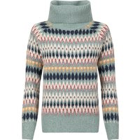 Weird Fish Annecy Fair Isle Roll Neck Jumper Sea Mist Size 10