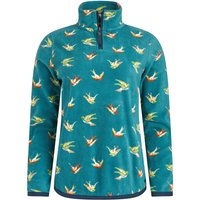 Weird Fish Reena 1/4 Zip Printed Microfleece Forest Night Size 14 Weird Fish Reena 1/4 Zip Printed Microfleece Forest Night Size 14