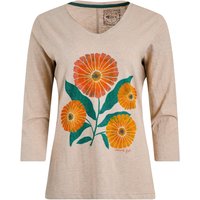 Weird Fish Flower Power Organic Cotton 3/4 Sleeve Graphic T-Shirt Sand Dune Size 12 Weird Fish Flower Power Organic Cotton 3/4 Sleeve Graphic T-Shirt Sand Dune Size 12