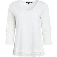 Weird Fish Delis Organic Cotton Lace Hem Top Dusty White Size 10 Weird Fish Delis Organic Cotton Lace Hem Top Dusty White Size 10