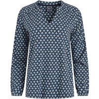 Weird Fish Brooke Organic Cotton Printed V Neck Jersey Top Indigo Size 8 Weird Fish Brooke Organic Cotton Printed V Neck Jersey Top Indigo Size 8