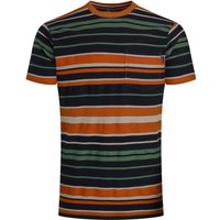 Weird Fish Herne Organic Cotton Stripe T-Shirt Brick Orange Size 4XL Weird Fish Herne Organic Cotton Stripe T-Shirt Brick Orange Size 4XL