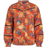 Weird Fish Bodhi Printed Long Sleeve Blouse Rust Leaves Size 14 Weird Fish Bodhi Printed Long Sleeve Blouse Rust Leaves Size 14