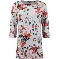 Weird Fish Sidney Printed Brushed Tunic Grey Marl Size 10 Weird Fish Sidney Printed Brushed Tunic Grey Marl Size 10