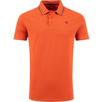 Weird Fish Dylan Organic Cotton Tipped Collar Polo Shirt Rust Leaves Size L Weird Fish Dylan Organic Cotton Tipped Collar Polo Shirt Rust Leaves Size L