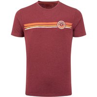 Weird Fish Wave Stripe Graphic T-Shirt Garnet Size L Weird Fish Wave Stripe Graphic T-Shirt Garnet Size L