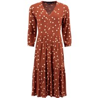 Weird Fish Gardot Viscose Printed Midaxi Dress Conker Size 20 Weird Fish Gardot Viscose Printed Midaxi Dress Conker Size 20