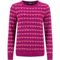 Weird Fish Tyla Cosy Knit Scalloped Jumper Purple Wine Size 10 Weird Fish Tyla Cosy Knit Scalloped Jumper Purple Wine Size 10