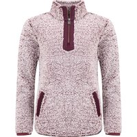 Weird Fish Madi Cosy 1/4 Zip Fleece Aubergine Size 22 Weird Fish Madi Cosy 1/4 Zip Fleece Aubergine Size 22