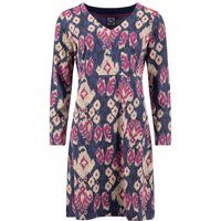 Weird Fish Hope Printed V-Neck Jersey Dress Petrol Blue Size 20 Weird Fish Hope Printed V-Neck Jersey Dress Petrol Blue Size 20