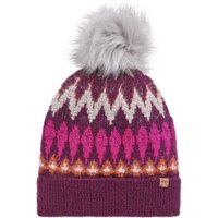 Weird Fish Frady Fair Isle Bobble Hat Beet Size ONE Weird Fish Frady Fair Isle Bobble Hat Beet Size ONE