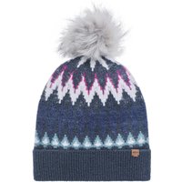 Weird Fish Frady Fair Isle Bobble Hat Navy Size ONE Weird Fish Frady Fair Isle Bobble Hat Navy Size ONE
