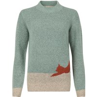 Weird Fish Whiskers Intarsia Knitted Jumper Sea Mist Size 18 Weird Fish Whiskers Intarsia Knitted Jumper Sea Mist Size 18