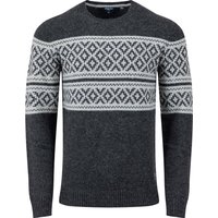 Weird Fish Wicklow Fair Isle Crew Neck Jumper Black Size 2XL