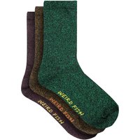 Weird Fish Electra Sparkle Ribbed Socks 3pk Multi Size 4-7 Weird Fish Electra Sparkle Ribbed Socks 3pk Multi Size 4-7