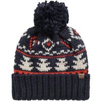 Weird Fish Scotsdale Fair Isle Bobble Hat Navy Size ONE Weird Fish Scotsdale Fair Isle Bobble Hat Navy Size ONE