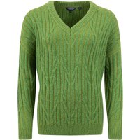 Weird Fish Ambius Cable Knit Sparkle Jumper Woodbine Size 8 Weird Fish Ambius Cable Knit Sparkle Jumper Woodbine Size 8