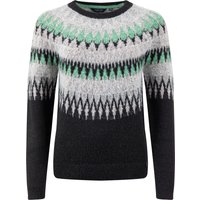 Weird Fish Cedar Metallic Fair Isle Jumper Black Size 18