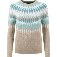 Weird Fish Kelli Fair Isle Sparkle Knitted Jumper Chalk Size 16