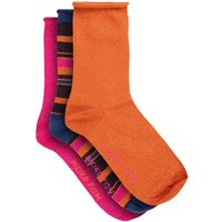 Weird Fish Steller Sparkle Striped Socks 3pk Multi Size 4-7 Weird Fish Steller Sparkle Striped Socks 3pk Multi Size 4-7