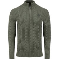 Weird Fish Heath 1/4 Zip Cable Knit Jumper Woodland Sage Size S Weird Fish Heath 1/4 Zip Cable Knit Jumper Woodland Sage Size S