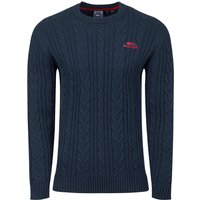 Weird Fish Griffen Cable Knit Jumper Navy Size 4XL Weird Fish Griffen Cable Knit Jumper Navy Size 4XL