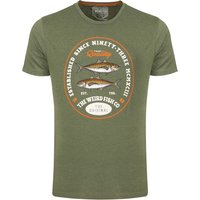 Weird Fish Fish Stamp Front Print Graphic T-Shirt Basil Size 2XL Weird Fish Fish Stamp Front Print Graphic T-Shirt Basil Size 2XL