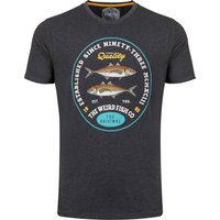 Weird Fish Fish Stamp Front Print Graphic T-Shirt Black Size 2XL Weird Fish Fish Stamp Front Print Graphic T-Shirt Black Size 2XL