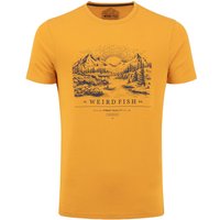 Weird Fish Sunrise Front Print Graphic T-Shirt Mustard Size 2XL Weird Fish Sunrise Front Print Graphic T-Shirt Mustard Size 2XL