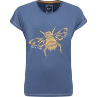 Weird Fish Fern Bee Front Print Graphic T-Shirt Faded Blue Size 10 Weird Fish Fern Bee Front Print Graphic T-Shirt Faded Blue Size 10