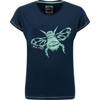 Weird Fish Fern Bee Front Print Graphic T-Shirt Navy Size 14 Weird Fish Fern Bee Front Print Graphic T-Shirt Navy Size 14