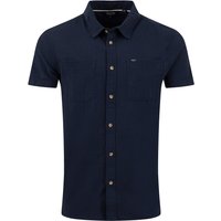 Weird Fish Hinton Textured Crepe Shirt Navy Size 3XL Weird Fish Hinton Textured Crepe Shirt Navy Size 3XL