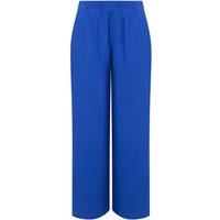 Weird Fish Zelaya Double Cloth Wide Leg Trousers Mazarine Blue Size 10 Weird Fish Zelaya Double Cloth Wide Leg Trousers Mazarine Blue Size 10