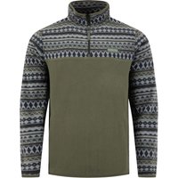Weird Fish Gilbert 1/4 Zip Printed Microfleece Basil Size 5XL Weird Fish Gilbert 1/4 Zip Printed Microfleece Basil Size 5XL