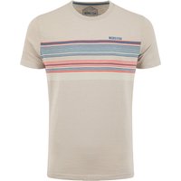 Weird Fish Cody Printed Stripe T-Shirt Egg Shell Size 2XL Weird Fish Cody Printed Stripe T-Shirt Egg Shell Size 2XL