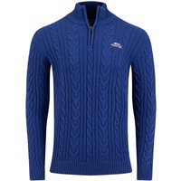 Weird Fish Heath 1/4 Zip Cable Knit Jumper Mazarine Blue Size 2XL Weird Fish Heath 1/4 Zip Cable Knit Jumper Mazarine Blue Size 2XL