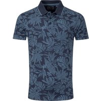 Weird Fish Sarat Printed Polo Shirt Blue Mirage Size 2XL Weird Fish Sarat Printed Polo Shirt Blue Mirage Size 2XL