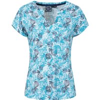 Weird Fish Alia Printed Jersey T-Shirt Ocean Blue Size 10 Weird Fish Alia Printed Jersey T-Shirt Ocean Blue Size 10