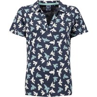 Weird Fish Rhenena Printed Jersey Polo Shirt Midnight Size 22