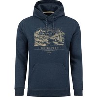 Weird Fish Bryant Front Print Graphic Popover Hoodie Navy Size 2XL Weird Fish Bryant Front Print Graphic Popover Hoodie Navy Size 2XL
