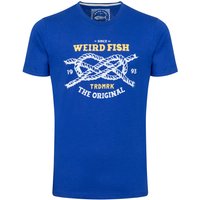 Weird Fish Cast Off Front Print Graphic T-Shirt Mazarine Blue Size L Weird Fish Cast Off Front Print Graphic T-Shirt Mazarine Blue Size L