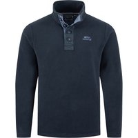 Weird Fish Roald Button Funnel Neck Microfleece Navy Size 4XL Weird Fish Roald Button Funnel Neck Microfleece Navy Size 4XL