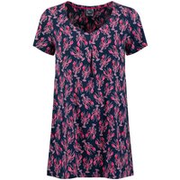 Weird Fish Nuri Printed Viscose Tunic Mid Navy Size 10 Weird Fish Nuri Printed Viscose Tunic Mid Navy Size 10