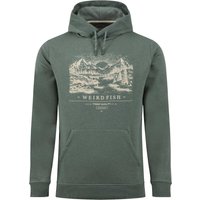 Weird Fish Bryant Front Print Graphic Popover Hoodie Basil Size 2XL Weird Fish Bryant Front Print Graphic Popover Hoodie Basil Size 2XL