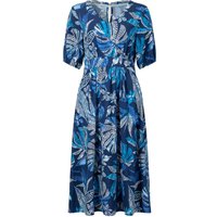 Weird Fish Dilsha Printed Midi Dress Blue Indigo Size 10 Weird Fish Dilsha Printed Midi Dress Blue Indigo Size 10