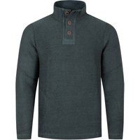 Weird Fish Sandon Button Neck Macaroni Sweatshirt Navy Size S