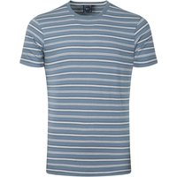 Weird Fish Jefferson Textured Stripe T-Shirt Blue Mirage Size 2XL Weird Fish Jefferson Textured Stripe T-Shirt Blue Mirage Size 2XL