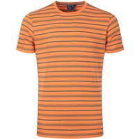 Weird Fish Jefferson Textured Stripe T-Shirt Mango Size 2XL Weird Fish Jefferson Textured Stripe T-Shirt Mango Size 2XL