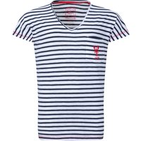 Weird Fish Liora Embroidered Pocket T-Shirt Navy Size 10 Weird Fish Liora Embroidered Pocket T-Shirt Navy Size 10